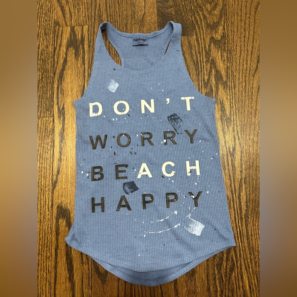 Blue beach tank top
